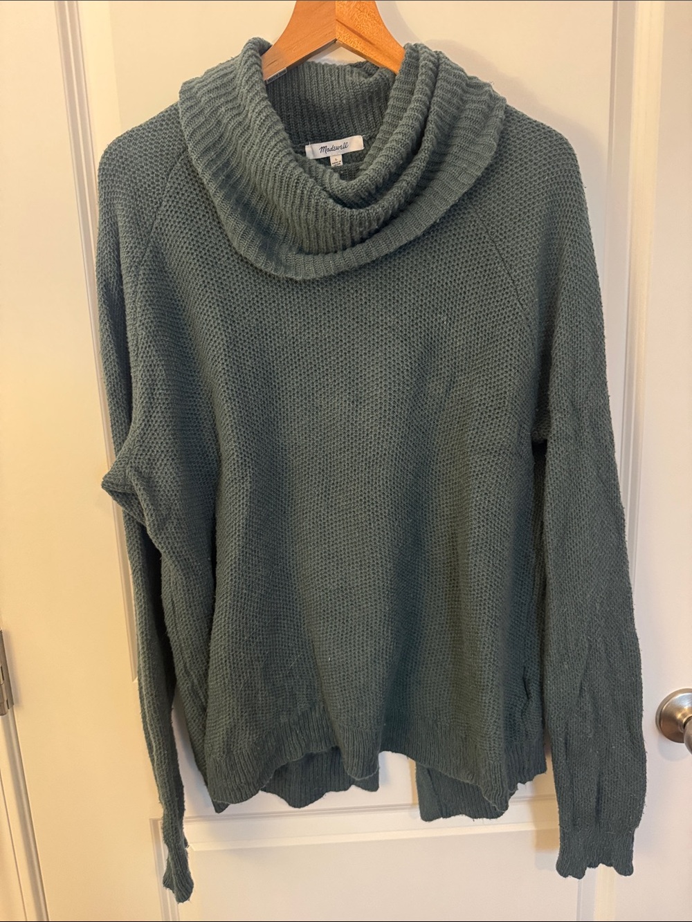 Madewell Sage Green Cowl Neck Sweater